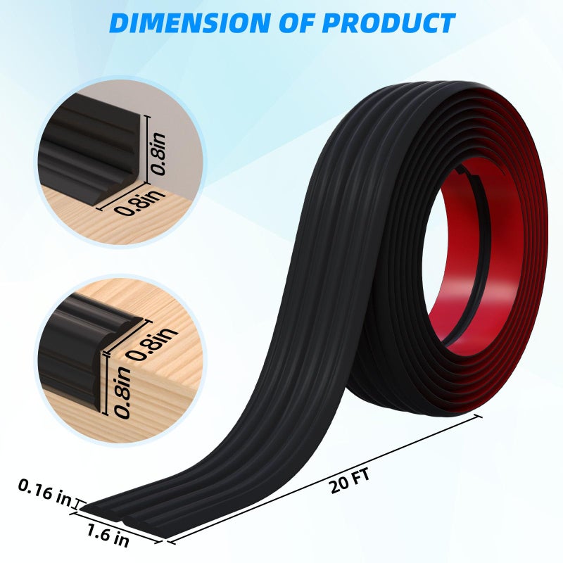 Pluden Wall Corner Protector Peel and Stick Corner Trim Molding  Flexible Inside & Outside Wall Edge Protector Guard  1.6In x 20FT Self Adhesive Moulding Trim Strip for Edge Ceiling - Image 2